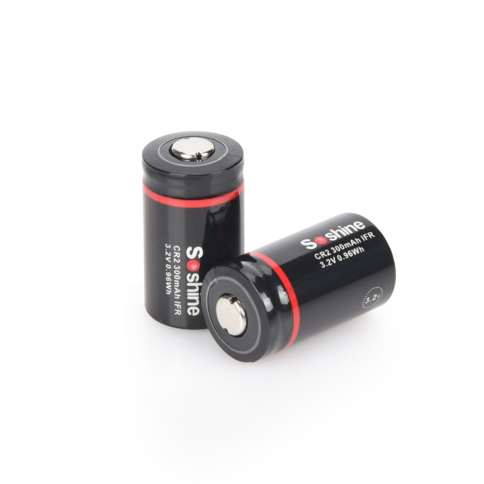 LiFePO4 CR2 3.2 Volt Batteries 300mAh